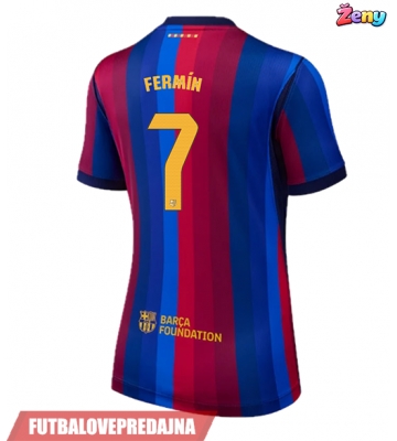 Lacne Ženy Futbalové dres Barcelona Fermin Lopez #7 2026-27 Krátky Rukáv - Domáci